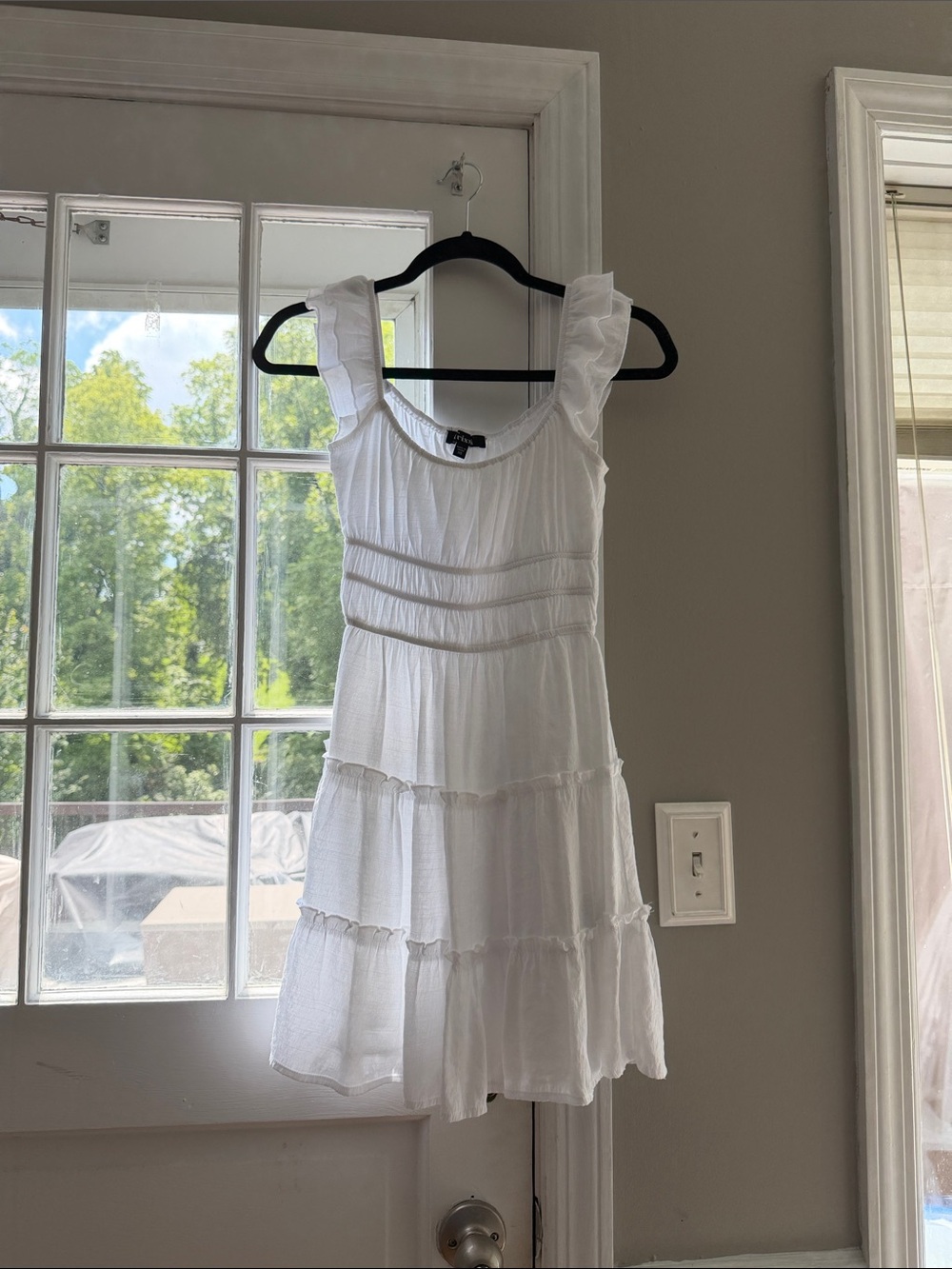 Trixxi White Ruffled Tiered Sundress
